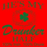 He's My Drunker Half Funny St. Patrick's Day Santa Hat thumb 1