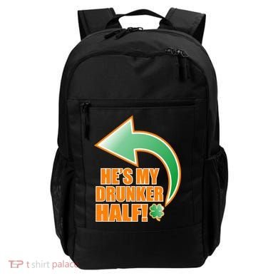 He's My Drunker Half Funny St. Patrick's Day Drinking Backpack