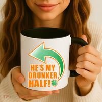 He's My Drunker Half Funny St. Patrick's Day Drinking Coffee Mug thumb 3