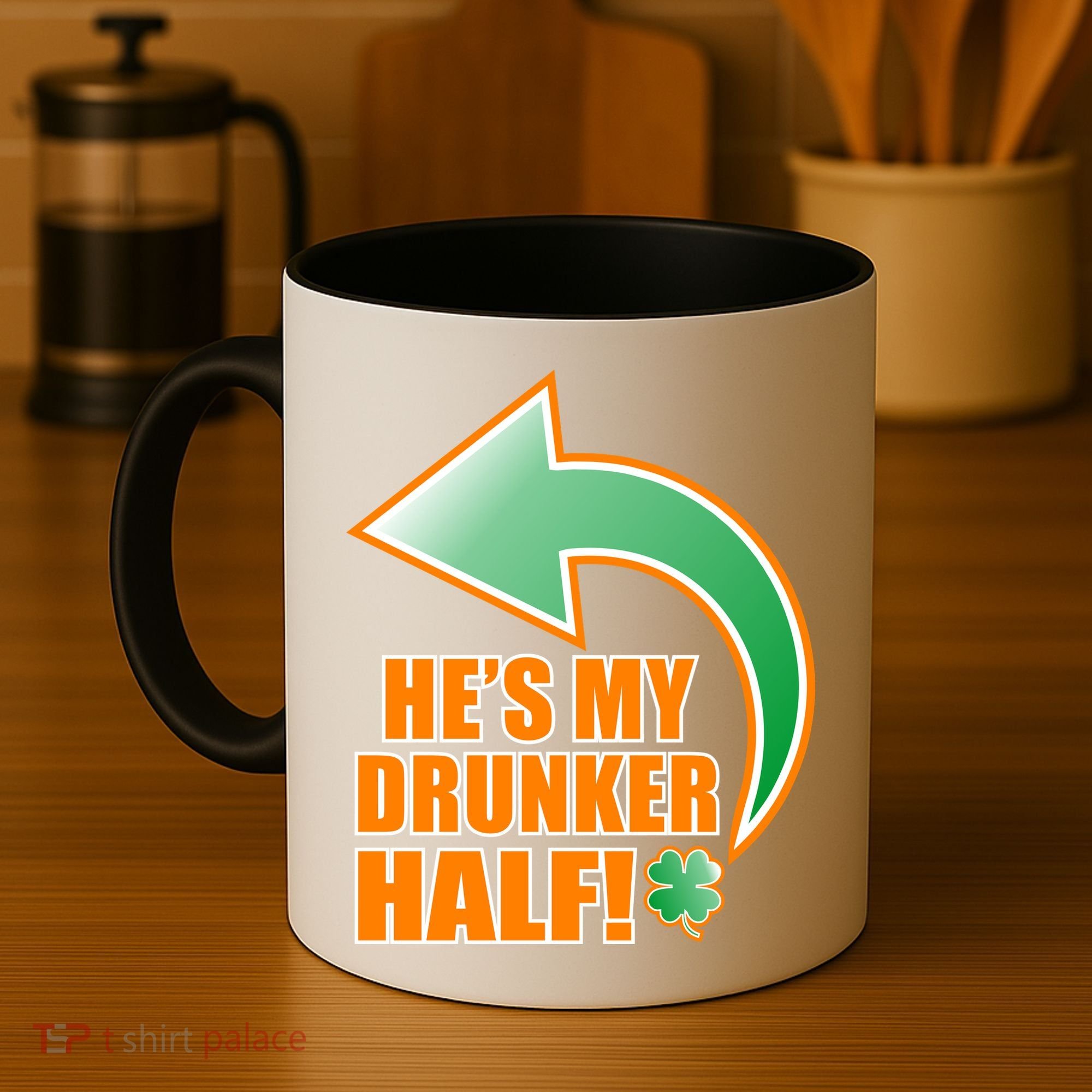 He's My Drunker Half Funny St. Patrick's Day Drinking Coffee Mug