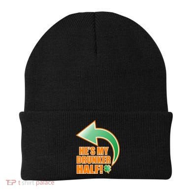 He's My Drunker Half Funny St. Patrick's Day Drinking Beanie