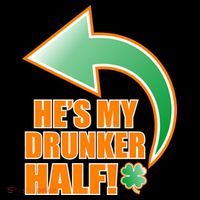 He's My Drunker Half Funny St. Patrick's Day Drinking Women's Hoodie thumb 2