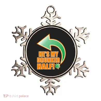 He's My Drunker Half Funny St. Patrick's Day Drinking Ornament