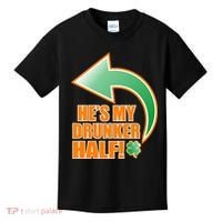 He's My Drunker Half Funny St. Patrick's Day Drinking Kids T-Shirt thumb 0