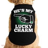 He's My Lucky Charm St Patrick's Day Matching Couples Doggie Tank thumb 0