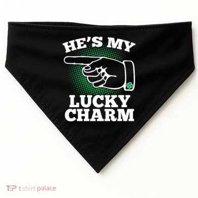 He's My Lucky Charm St Patrick's Day Matching Couples USA-Made Doggie Bandana