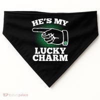 He's My Lucky Charm St Patrick's Day Matching Couples USA-Made Doggie Bandana thumb 0
