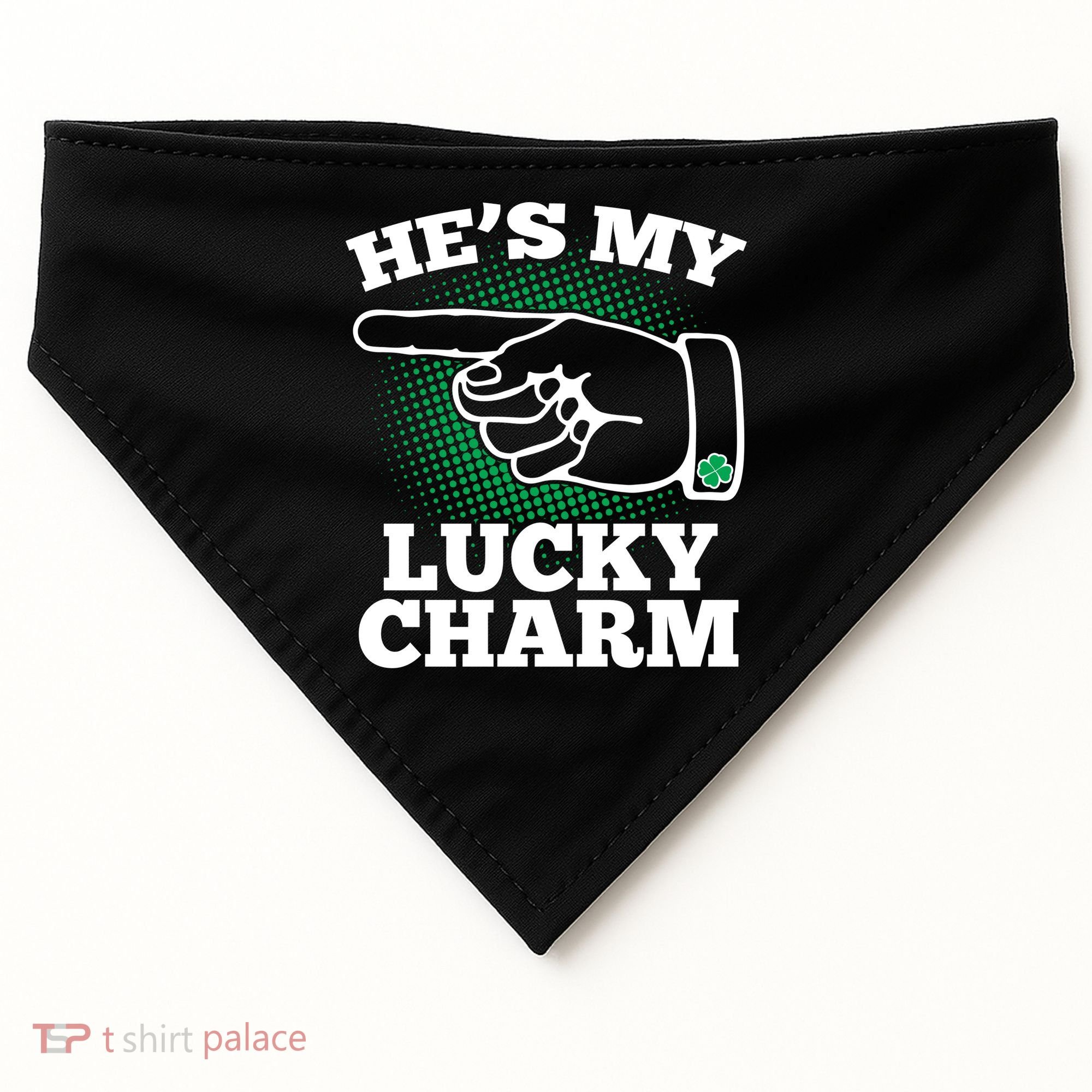 He's My Lucky Charm St Patrick's Day Matching Couples USA-Made Doggie Bandana
