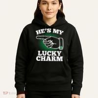 He's My Lucky Charm St Patrick's Day Matching Couples Hoodie thumb 5
