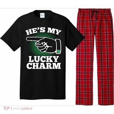 He's My Lucky Charm St Patrick's Day Matching Couples Pajama Set