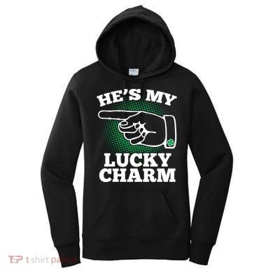 He's My Lucky Charm St Patrick's Day Matching Couples Women's Hoodie
