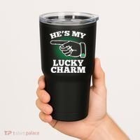 He's My Lucky Charm St Patrick's Day Matching Couples Tumbler thumb 2
