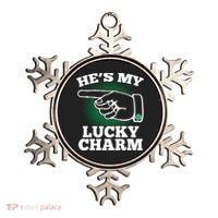 He's My Lucky Charm St Patrick's Day Matching Couples Ornament thumb 0