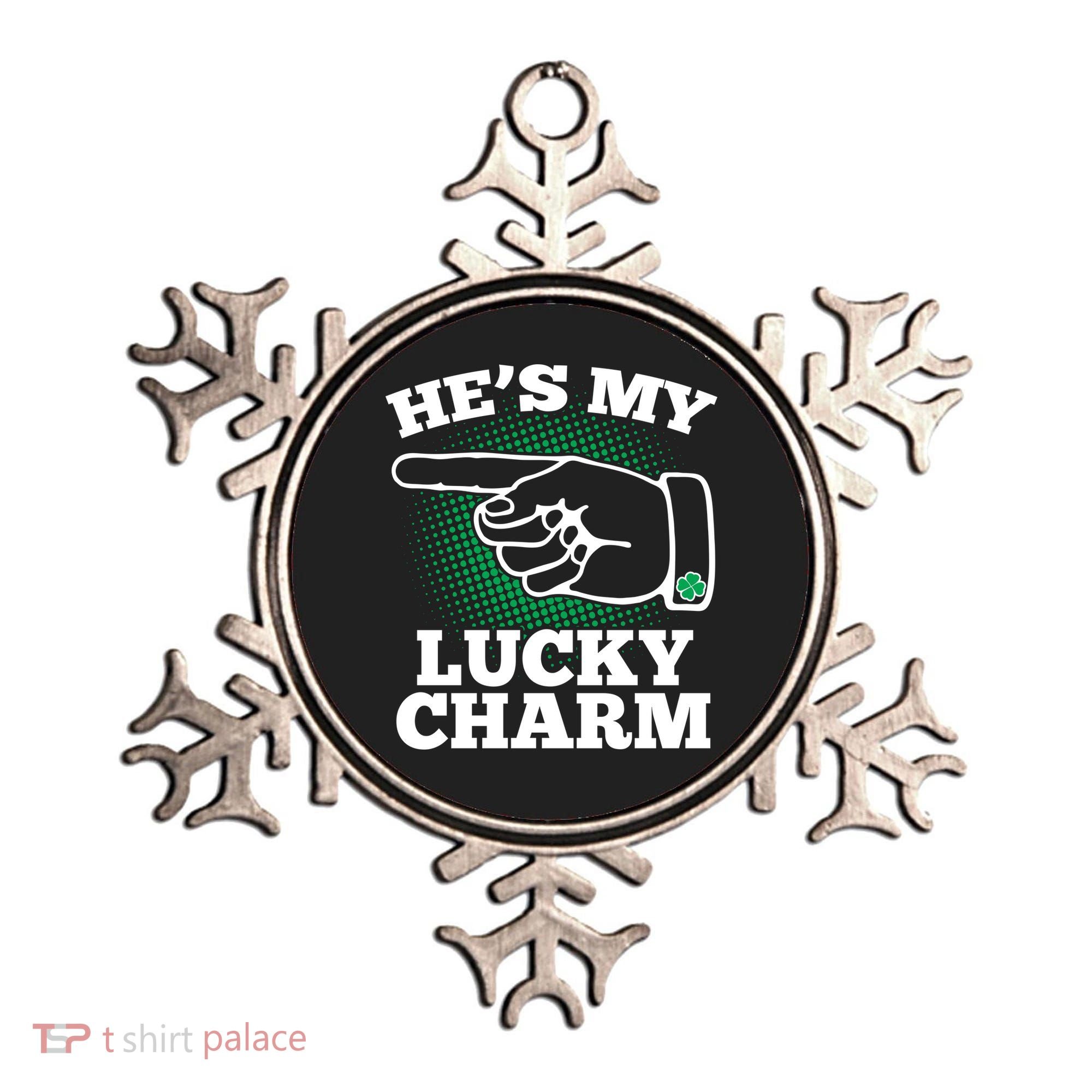 He's My Lucky Charm St Patrick's Day Matching Couples Ornament