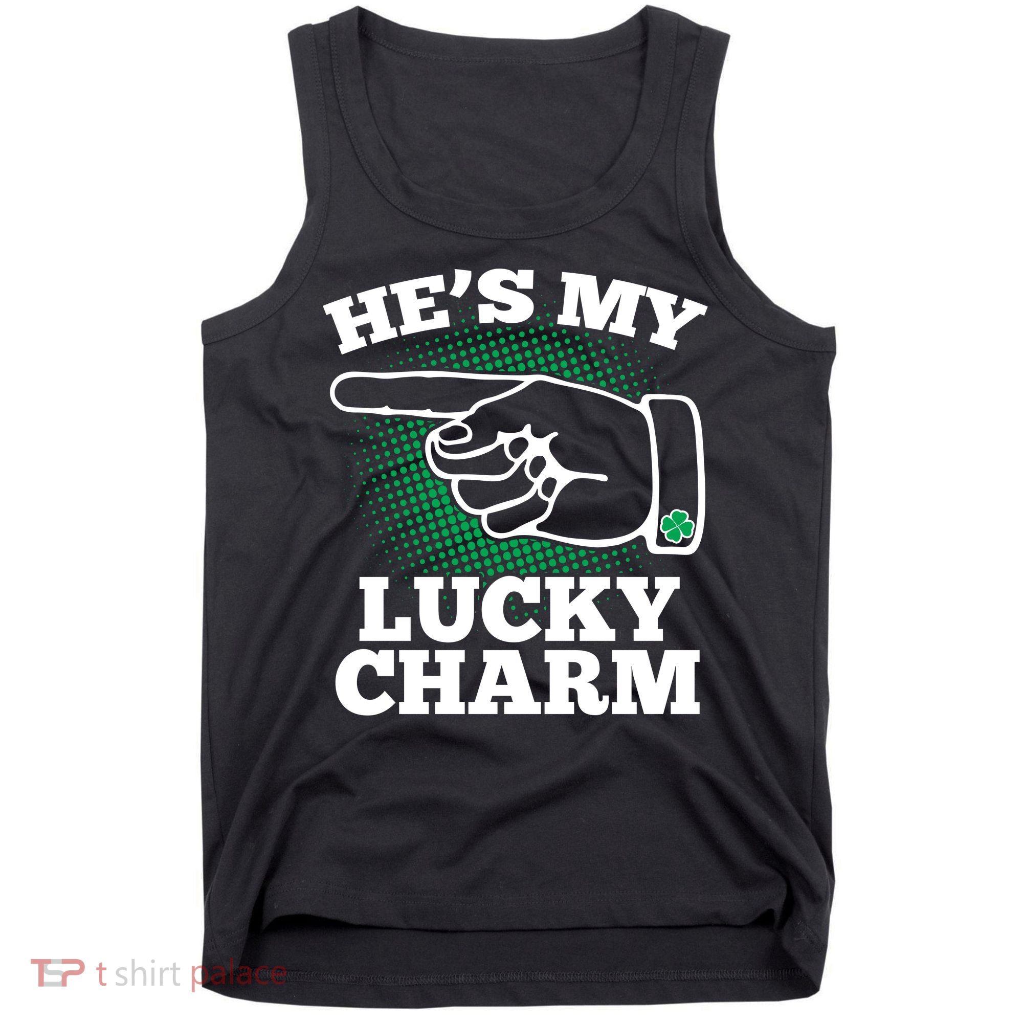 He's My Lucky Charm St Patrick's Day Matching Couples Tank Top