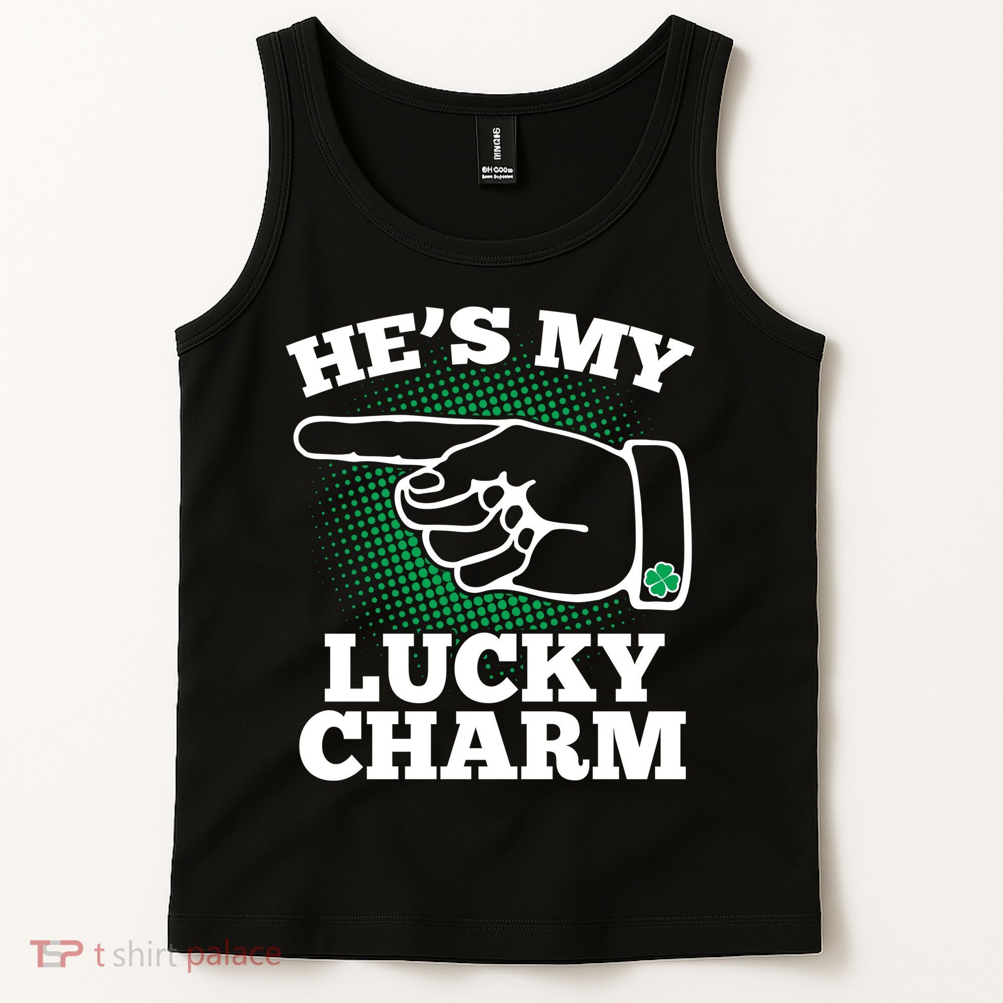 He's My Lucky Charm St Patrick's Day Matching Couples Tank Top