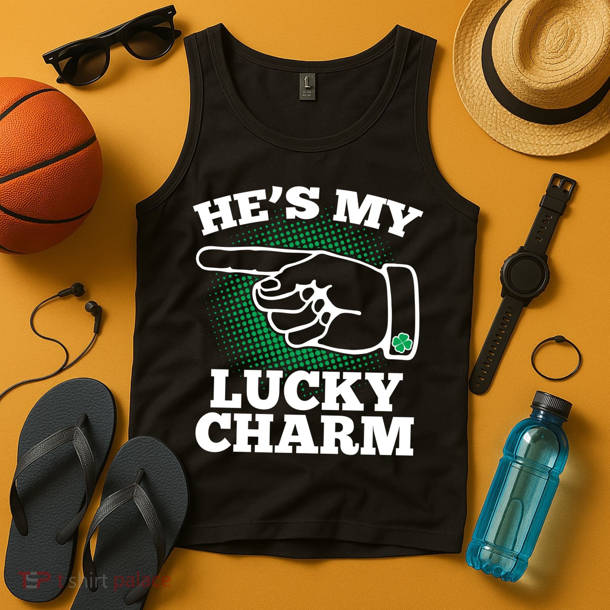 He's My Lucky Charm St Patrick's Day Matching Couples Tank Top