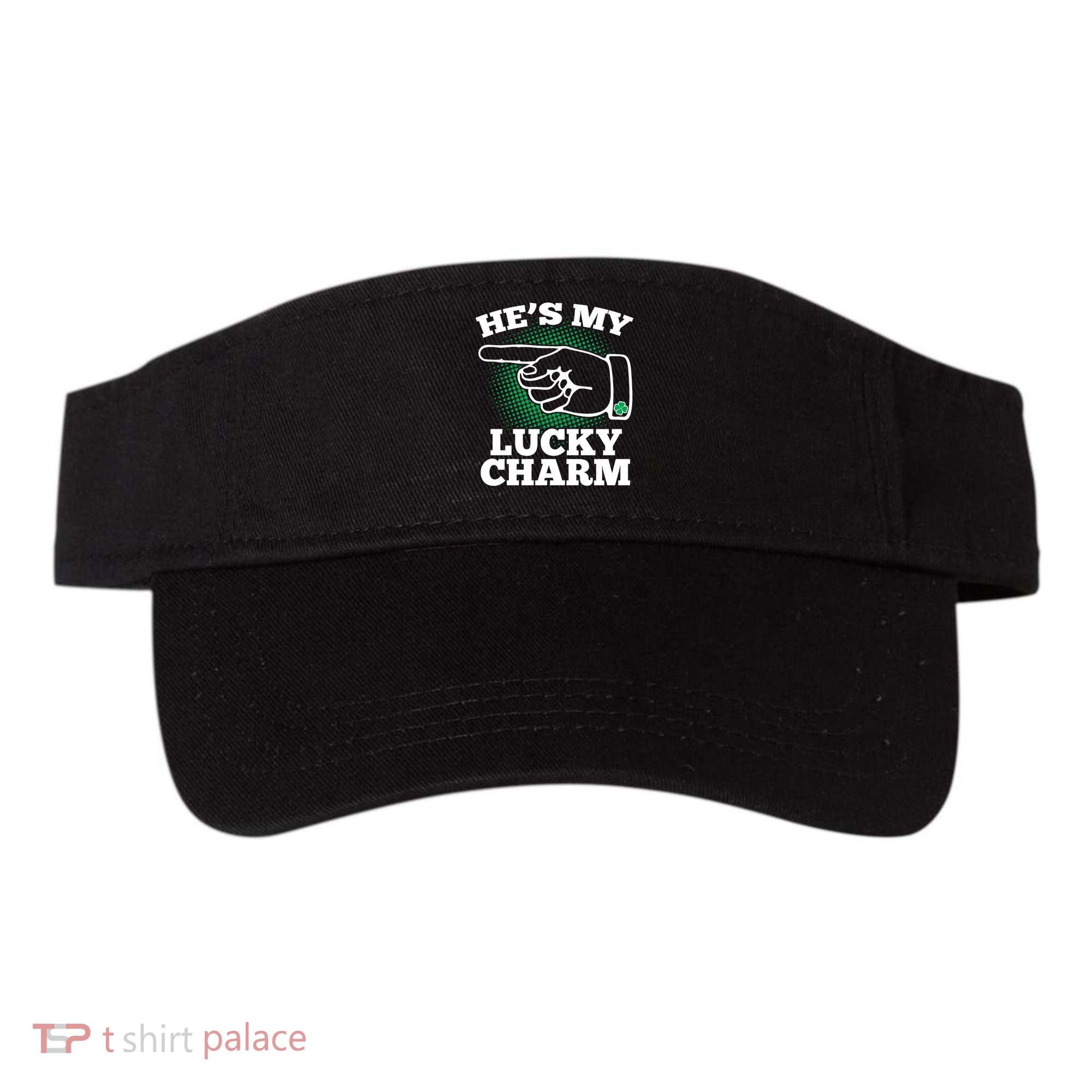 He's My Lucky Charm St Patrick's Day Matching Couples Visor