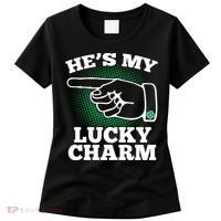He's My Lucky Charm St Patrick's Day Matching Couples Women's T-Shirt thumb 0