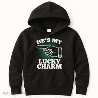 He's My Lucky Charm St Patrick's Day Matching Couples Kids Hoodie thumb 0