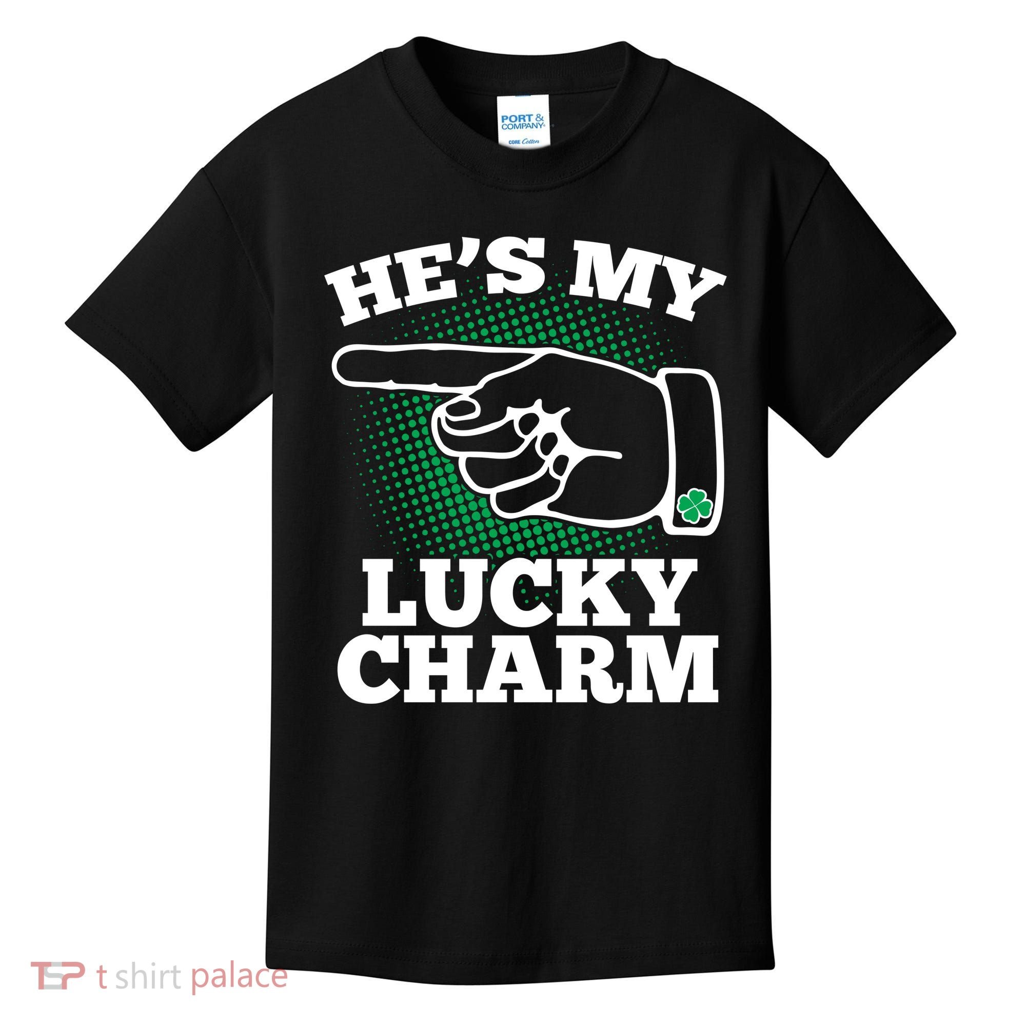 He's My Lucky Charm St Patrick's Day Matching Couples Kids T-Shirt