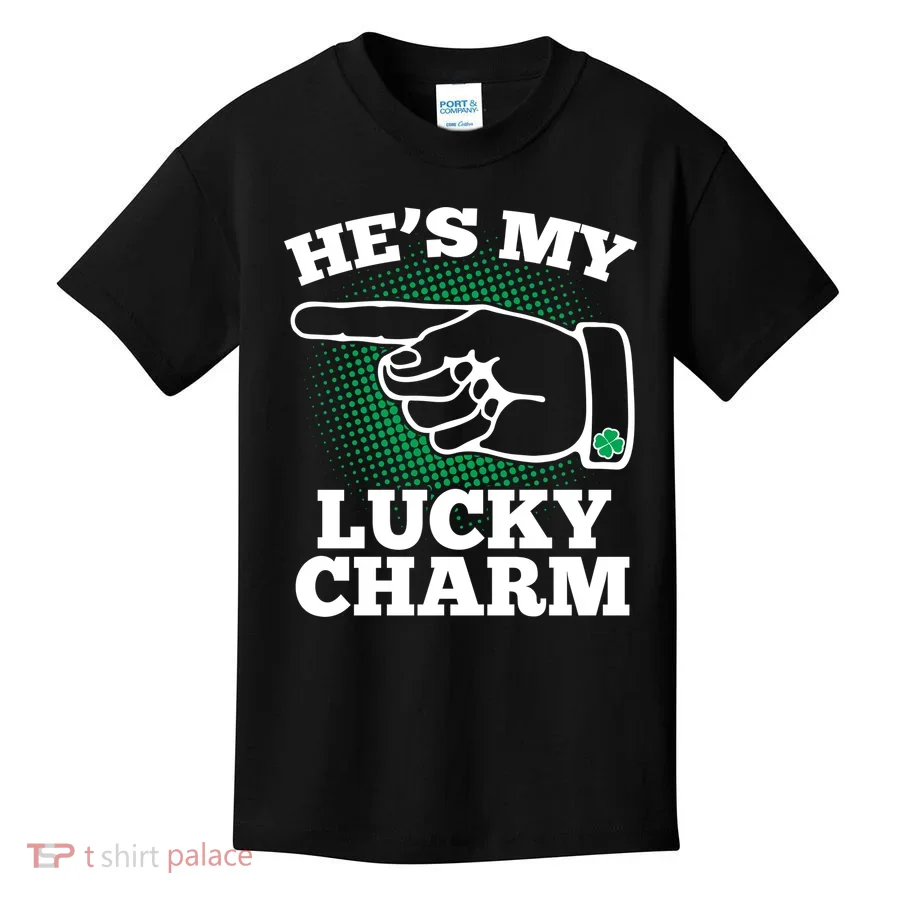 He's My Lucky Charm St Patrick's Day Matching Couples Kids T-Shirt