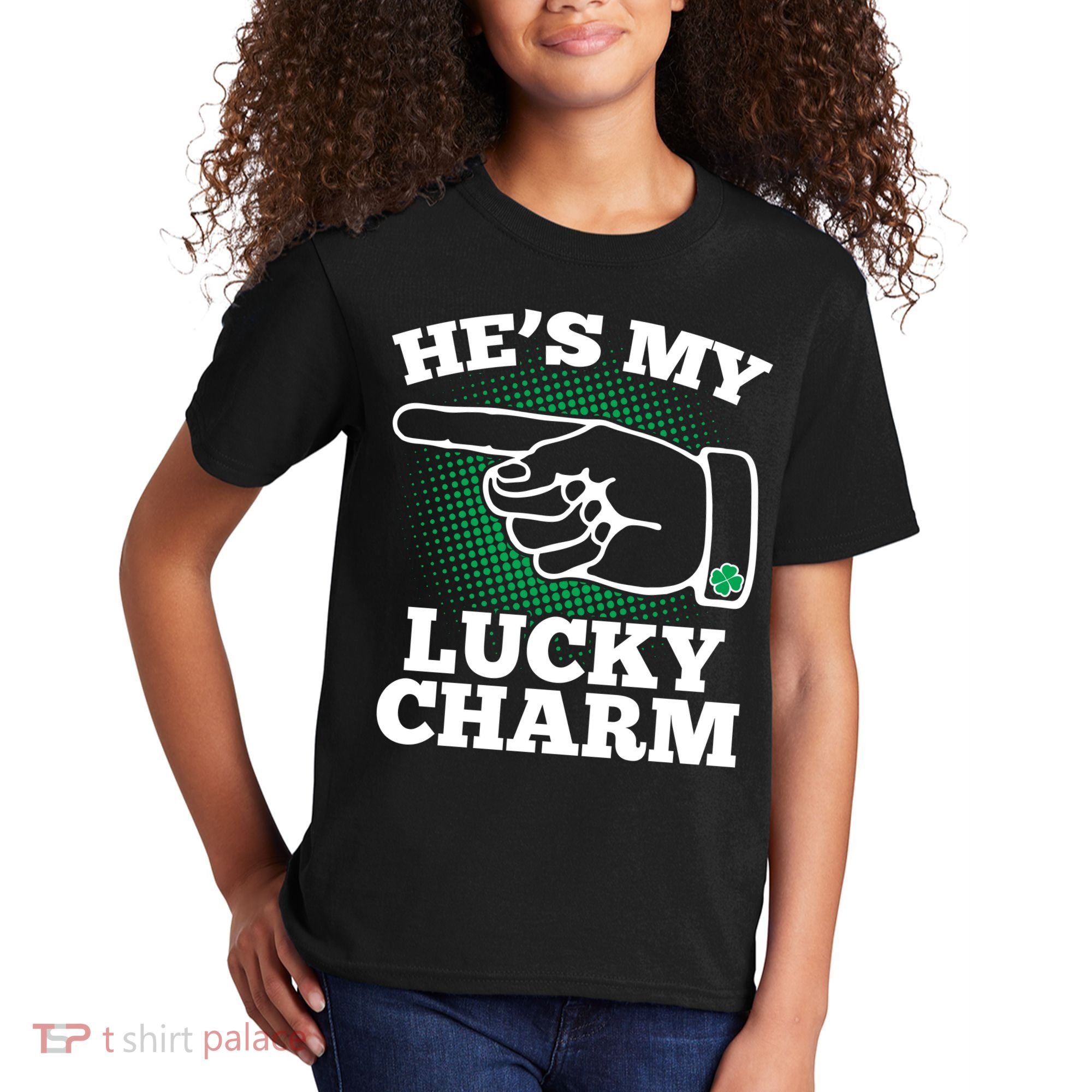 He's My Lucky Charm St Patrick's Day Matching Couples Kids T-Shirt