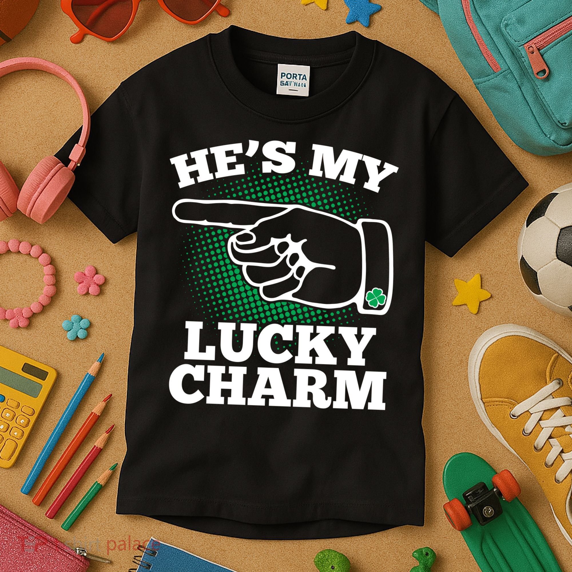 He's My Lucky Charm St Patrick's Day Matching Couples Kids T-Shirt
