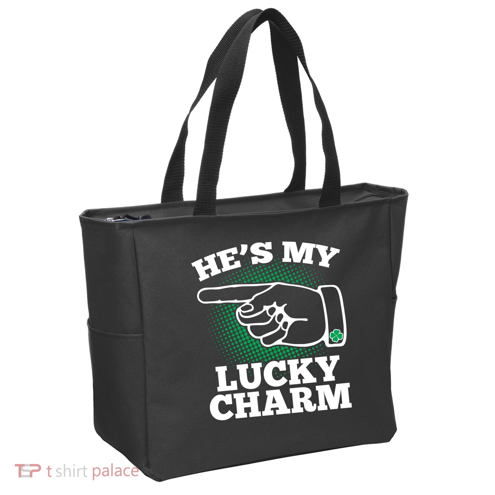 He's My Lucky Charm St Patrick's Day Matching Couples Tote Bag