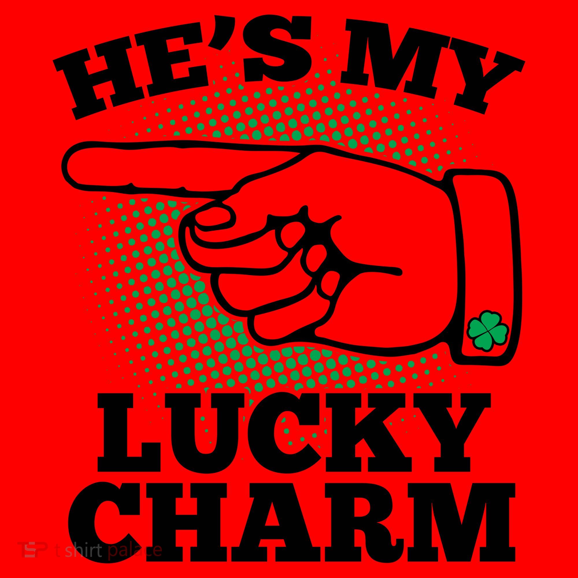 He's My Lucky Charm St Patrick's Day Matching Couples Santa Hat