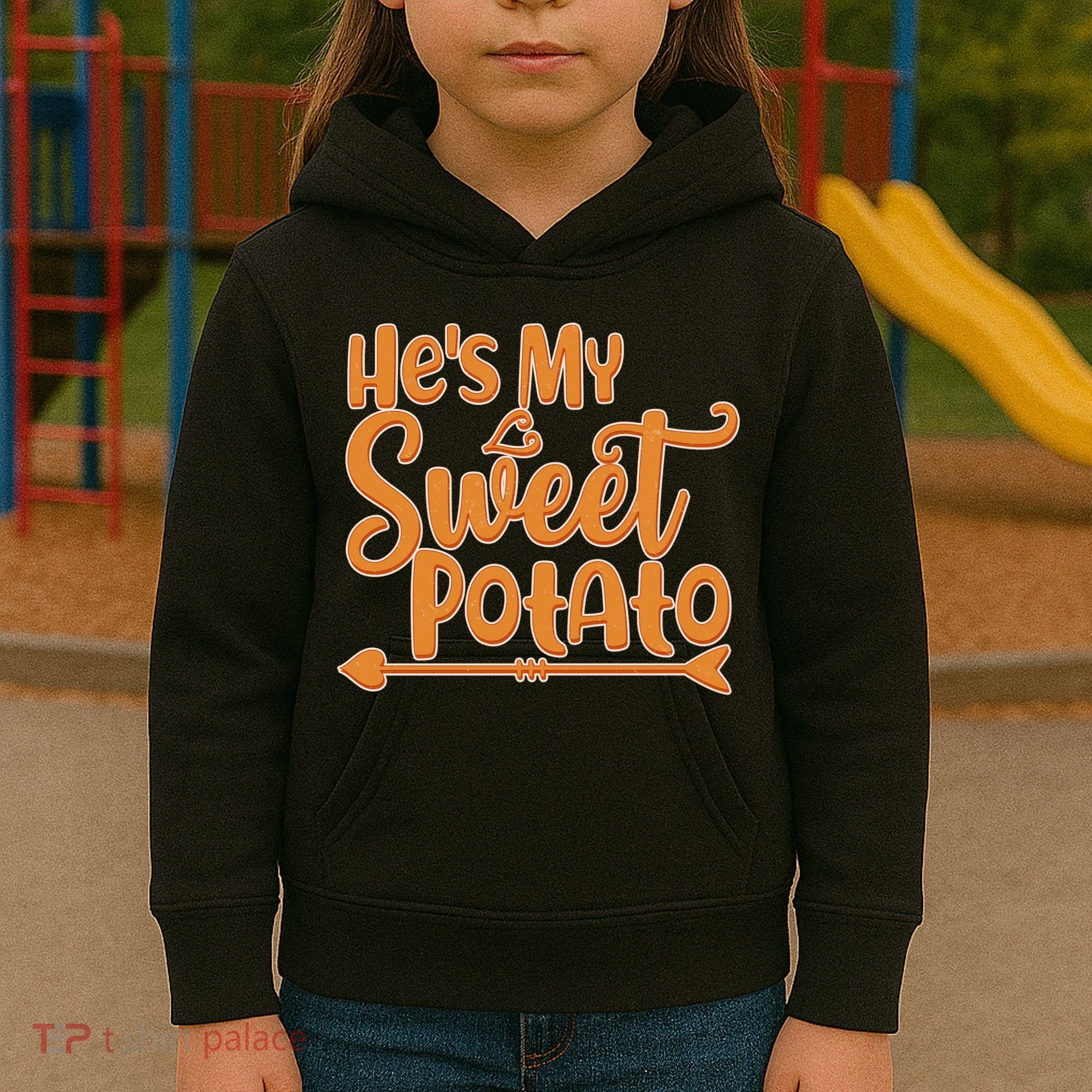 He's My Sweet Potato Kids Hoodie