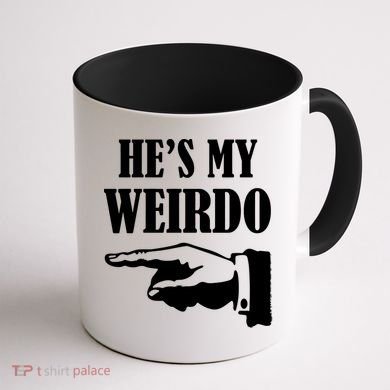 He's My Weirdo Coffee Mug back