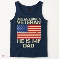He's Not Just A Veteran Dad He Is My Dad Tank Top thumb 2