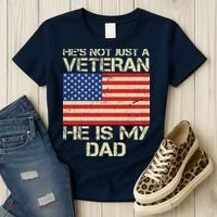 He's Not Just A Veteran Dad He Is My Dad Women's T-Shirt thumb 3