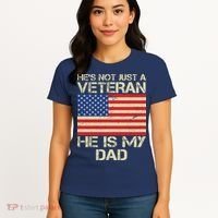 He's Not Just A Veteran Dad He Is My Dad Women's T-Shirt thumb 4