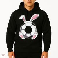 Happy Easter Soccer Bunny Ears Funny Egg Hoodie thumb 2