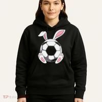 Happy Easter Soccer Bunny Ears Funny Egg Hoodie thumb 5