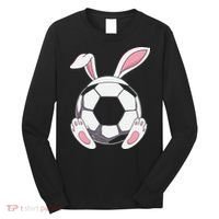 Happy Easter Soccer Bunny Ears Funny Egg Long Sleeve Shirt thumb 0