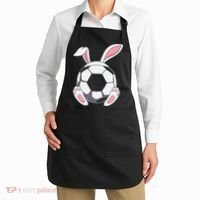 Happy Easter Soccer Bunny Ears Funny Egg Apron thumb 2