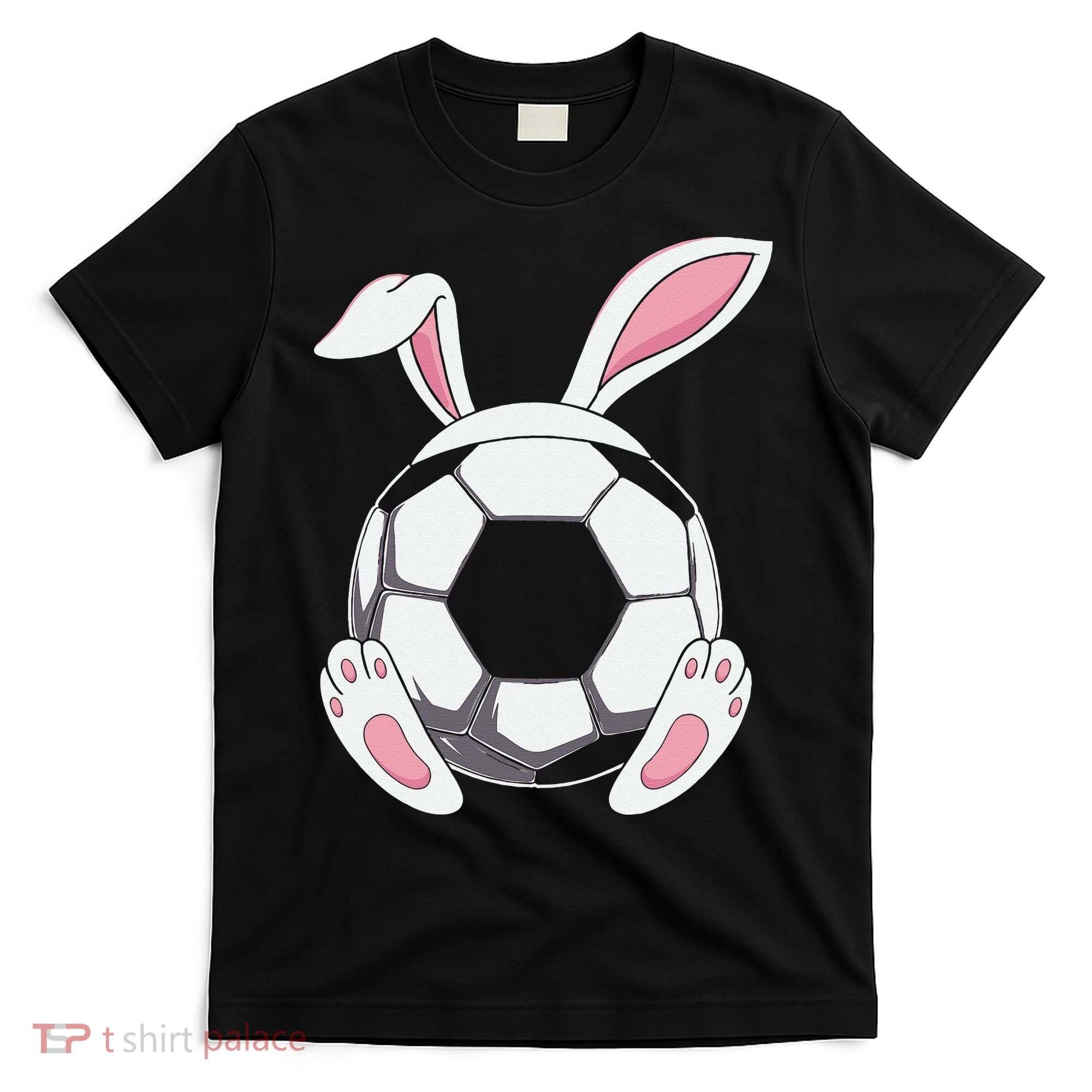 Happy Easter Soccer Bunny Ears Funny Egg T-Shirt