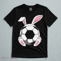 Happy Easter Soccer Bunny Ears Funny Egg T-Shirt thumb 5