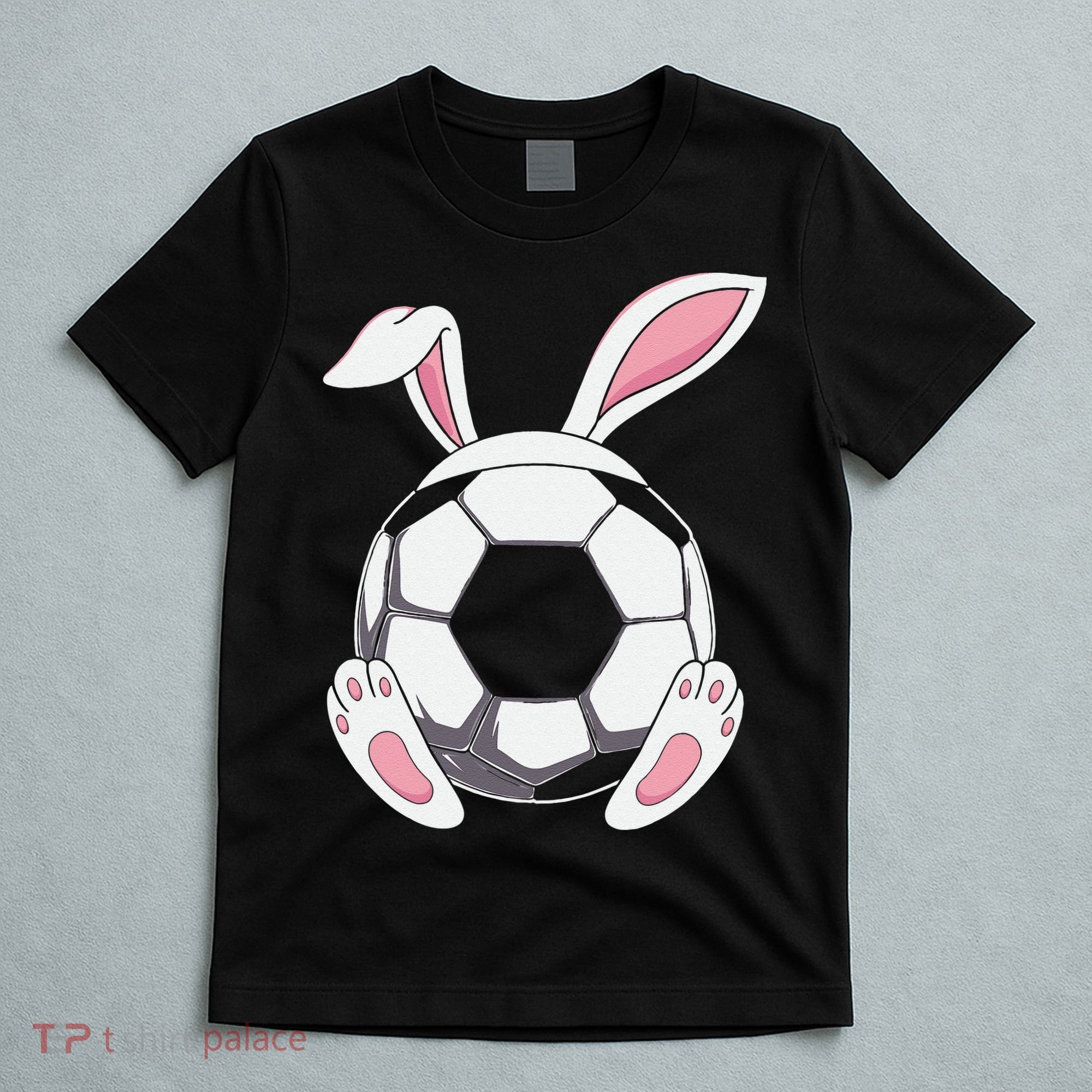 Happy Easter Soccer Bunny Ears Funny Egg T-Shirt