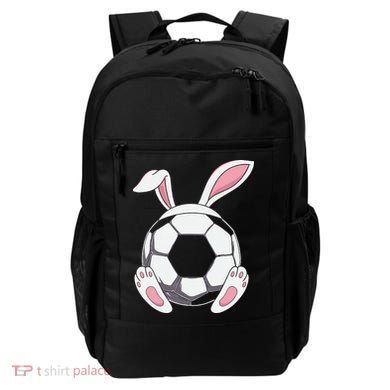 Happy Easter Soccer Bunny Ears Funny Egg Backpack