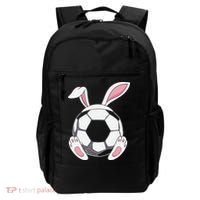 Happy Easter Soccer Bunny Ears Funny Egg Backpack thumb 0