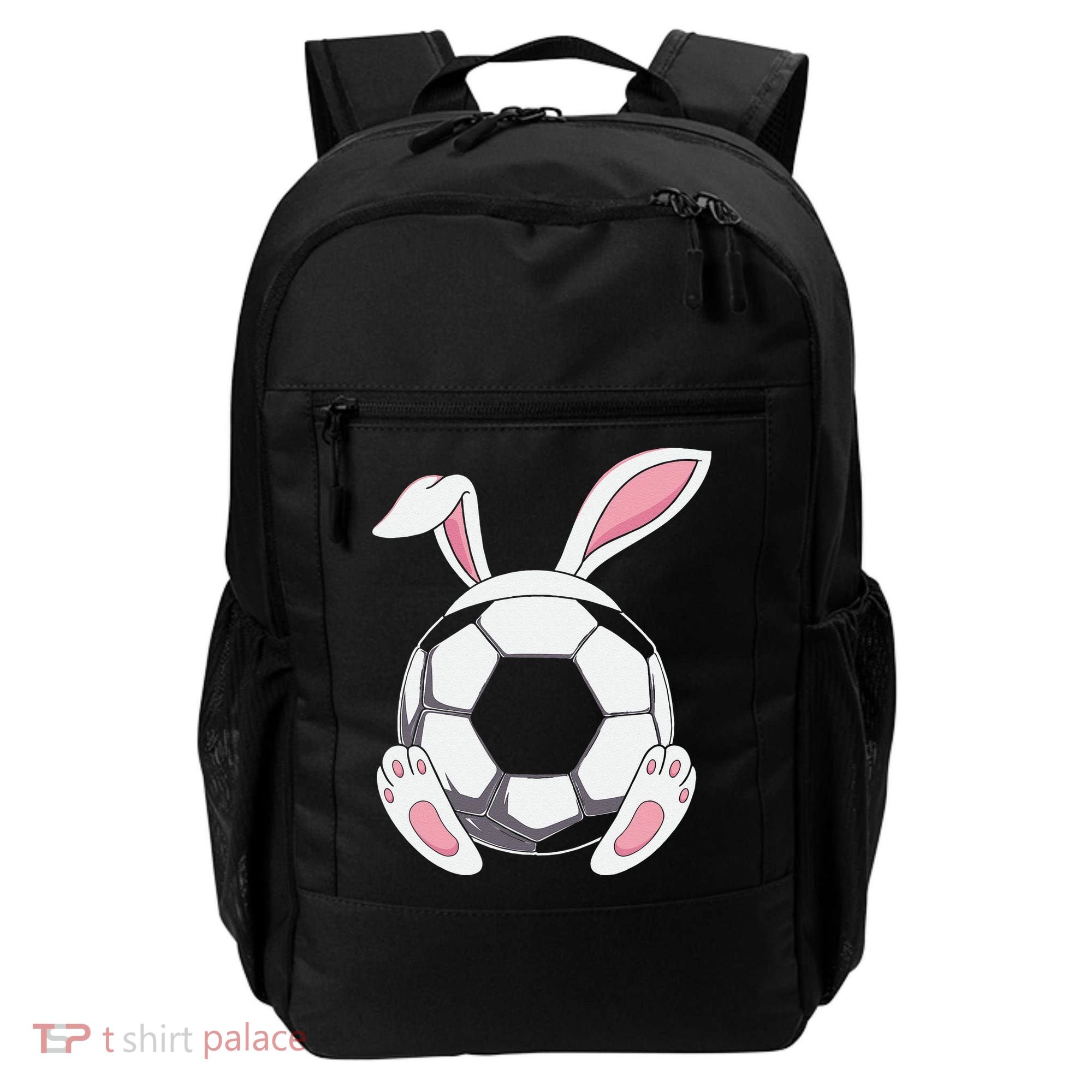 Happy Easter Soccer Bunny Ears Funny Egg Backpack