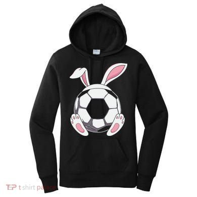 Happy Easter Soccer Bunny Ears Funny Egg Women's Hoodie