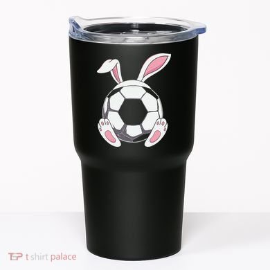 Happy Easter Soccer Bunny Ears Funny Egg Tumbler