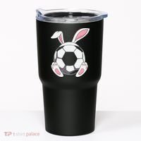 Happy Easter Soccer Bunny Ears Funny Egg Tumbler thumb 0
