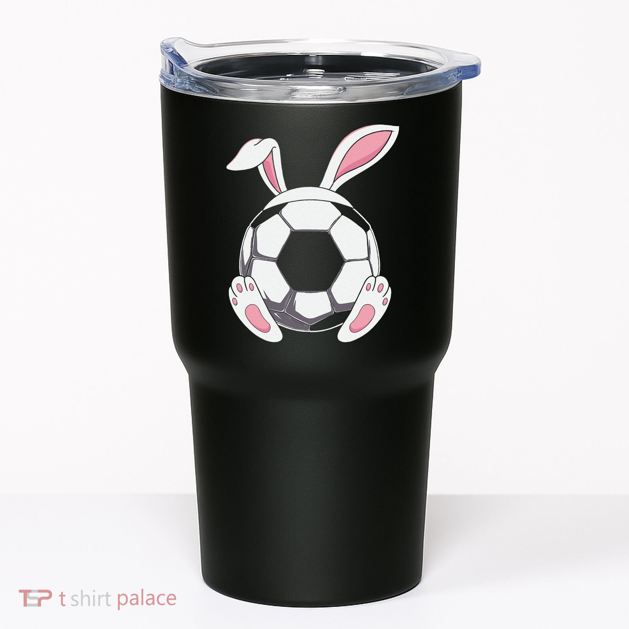 Happy Easter Soccer Bunny Ears Funny Egg Tumbler