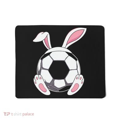Happy Easter Soccer Bunny Ears Funny Egg Mousepad